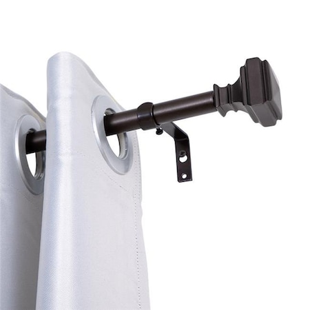 Utopia Alley Utopia Alley D24RB 0.62 in. Single Decorative Drapery Adjustable Curtain Rods for Windows 48 to 86 in. - Oil Rubbed Bronze D24RB